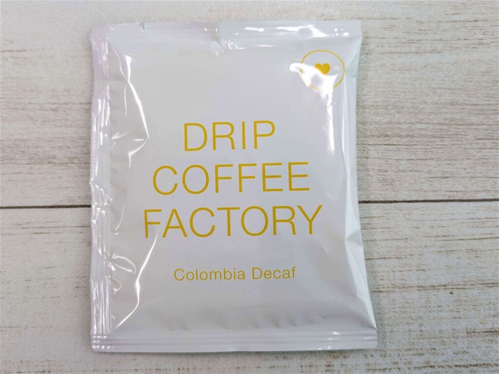 ドリップコーヒーファクトリー　デカフェ　コロンビア　表面
